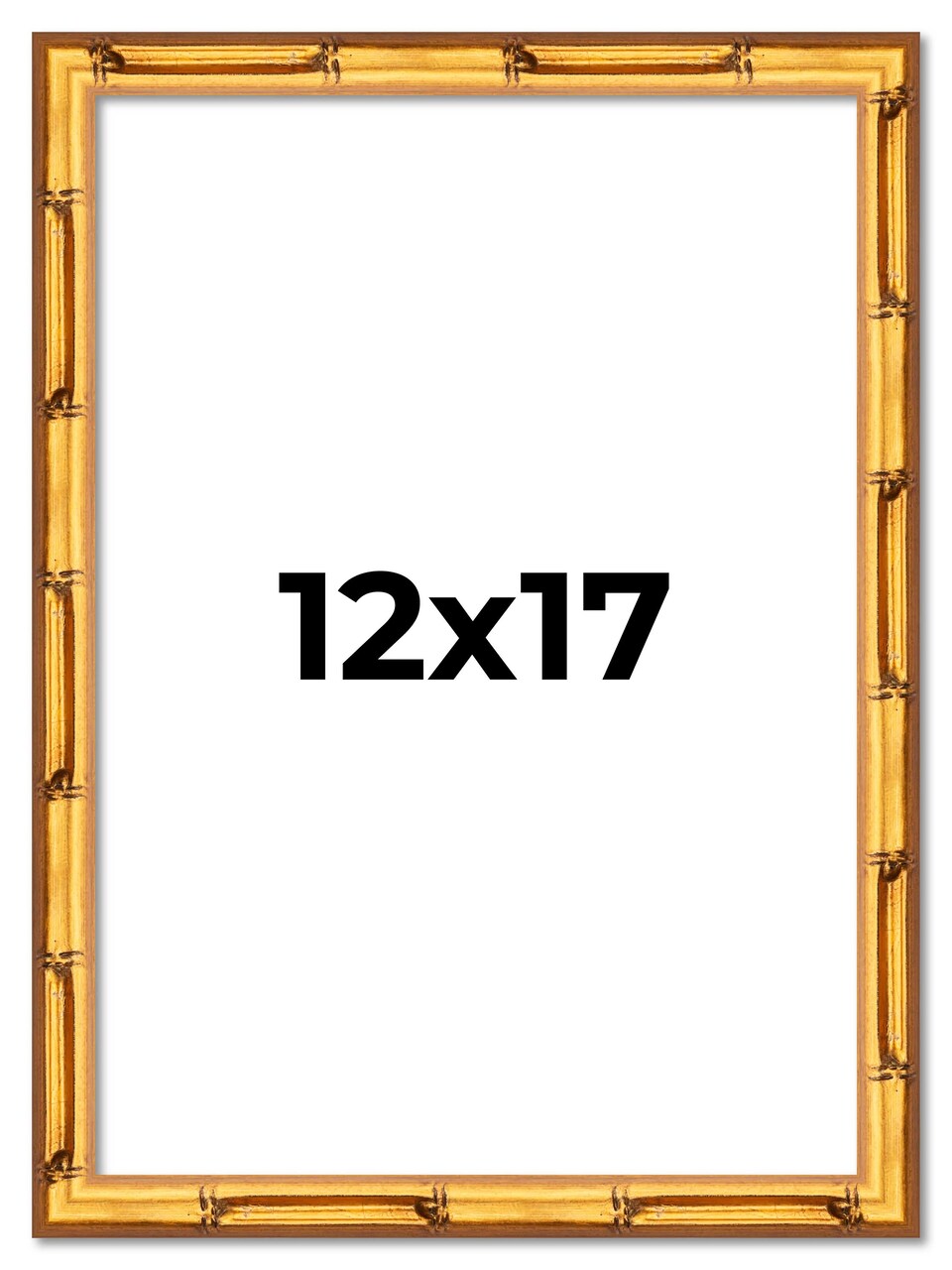 12x17 Thin Bamboo Picture Frame with UV-Resistant Acrylic & Acid Free Backing, Available in 2 Finishes - Gold and Brown